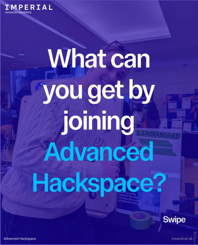 What can you actually make at Imperial? 👀

Come find out at @imperialcollege's Welcome Week event "Discover Imperial"!

The Advanced Hackspace team will be there with a look at what students get up to beyond lectures and labs.&nbsp;

If you like building things, breaking things and figuring out how things work, come and have a go at our on-stand game, win prizes and chat to our experts for advice and inspiration!
&nbsp;
📍 Queen’s Tower Rooms
🗓 Monday 28 September
⏰ 10:30am-4:30pm

You don’t need to arrive with an idea. Curiosity is enough 🥳

#AdvancedHackspace #DiscoverImperial #WelcomeWeek26 #StudentLife #STEM